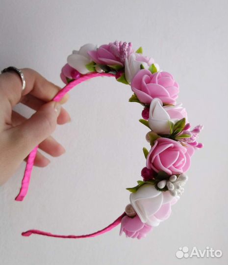 Ободок с цветами
