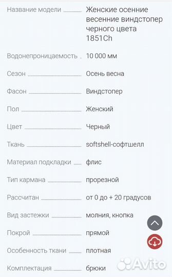 Брюки демисизон