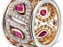 Золотое кольцо с бриллиантами Русские Самоцветы