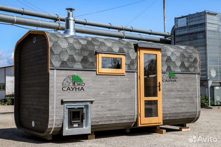 Баня бочка квадро функо 6 Люкс 5м