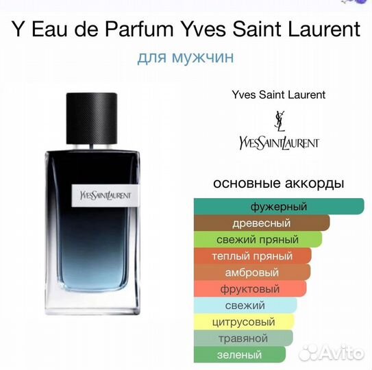 Парфюм Y Eau de Parfum Yves Saint Laurent 100мл