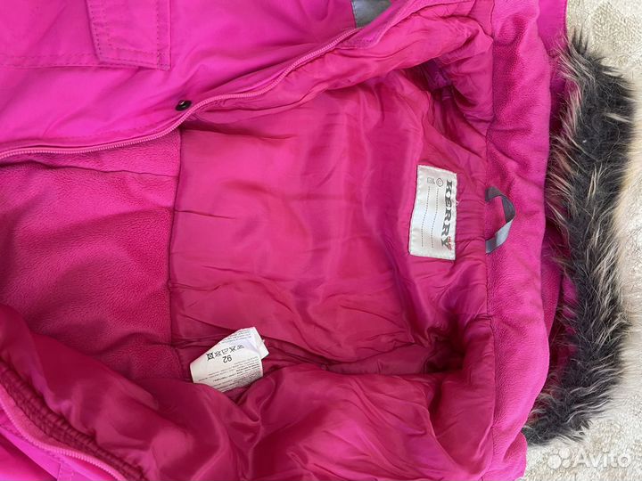 Комбинезон зимний 92+6 Kerry RED, ярко-розовый и р