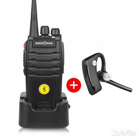 Рация с гарнитурой bluetooth UHF 400-480MHz 12W