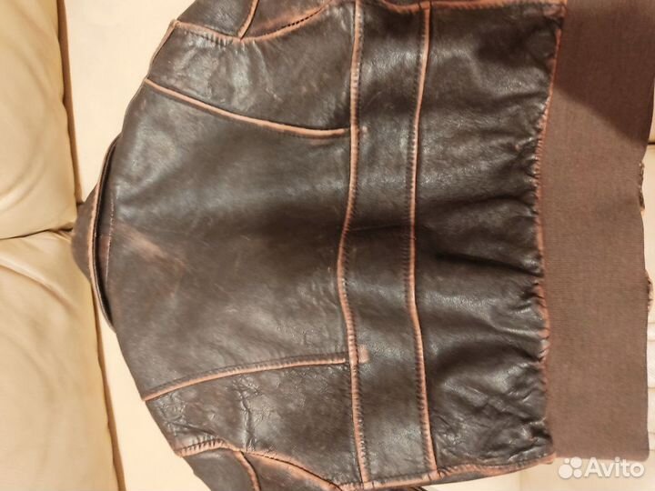 Кожаная куртка детская aeronautica militare 98-104