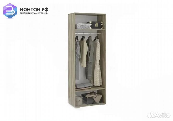 Шкаф двухстворчатый c зеркалом Наоми дуб каньон