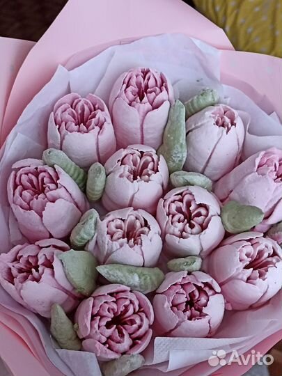 Зефир, букеты, цветы, подарок на праздник