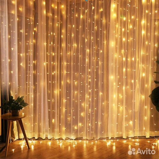 Гирлянда-штора, гирлянда-водопад