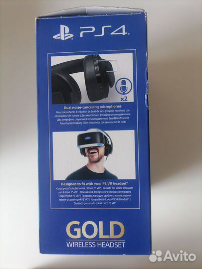 Коробка беспроводные наушники sony gold ps 4