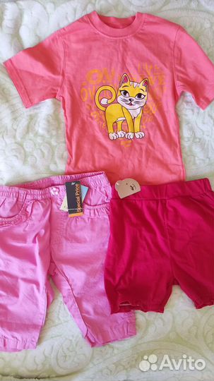 Летняя одежда для девочки 2-3 г., новое и бу