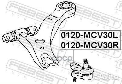 Опора шаровая нижняя правая (toyota camry ACV3#