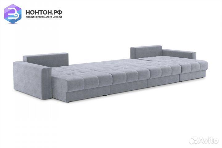 Диван п-образный тик-так Монарх М2О2 серый