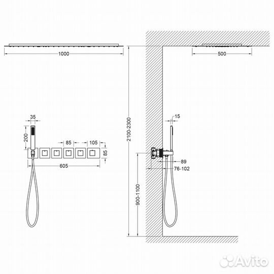 Душевая система встроенная Saona SX-2319/00SM