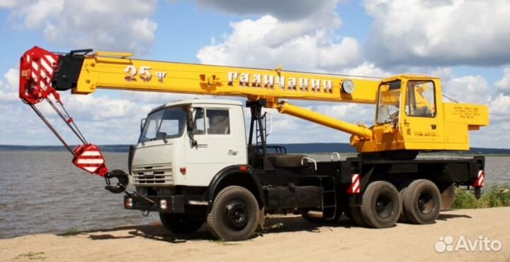Аренда и услуги автокрана, 25 т, 28 м, с гуськом 9 м