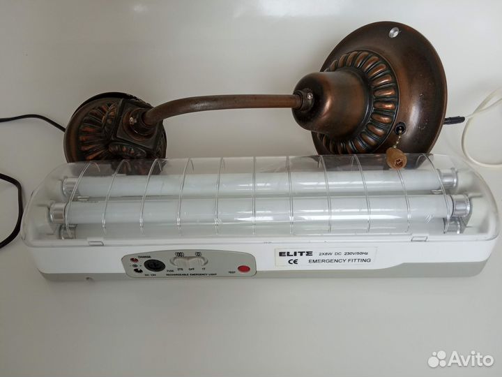 Светильник аварийный и настенный под бронзу