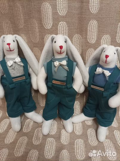 Мягкая игрушка заяц ручной работы