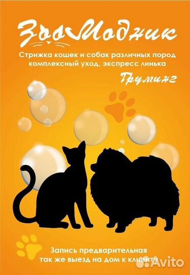 Услуги грумера, стрижка кошек и собак разных пород