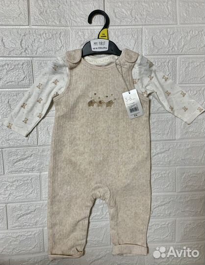 Новый Комплект Mothercare Боди комбинезон 68(3-6)