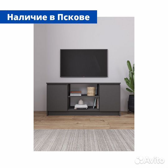 Тумба для тв 2 дверки графит