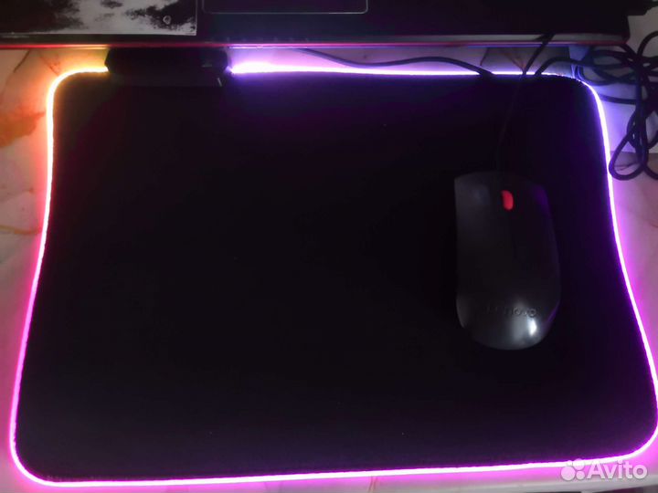 Коврик для мыши с LED подсветкой 350х250 новый