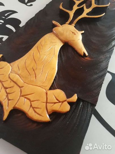 Два оленя. Ручная работа