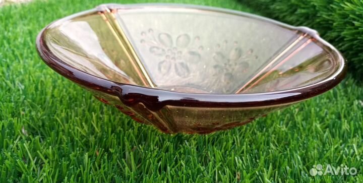 Салатник цветное стекло СССР