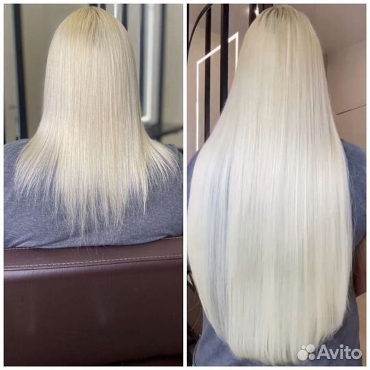 Волосы для наращивания блонд 70 см