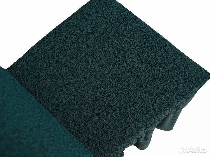 Чехлы на стулья со спинкой 2 шт набор, Изумрудный