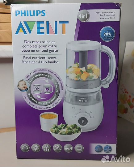 Пароварка блендер philips avent 4 в 1