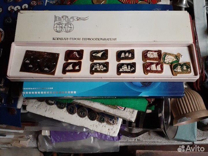 Значки СССР корабли герои первооткрыватели