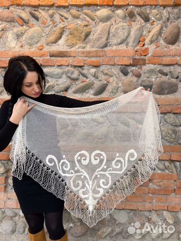 Старинный Осетинский Шелковый платок