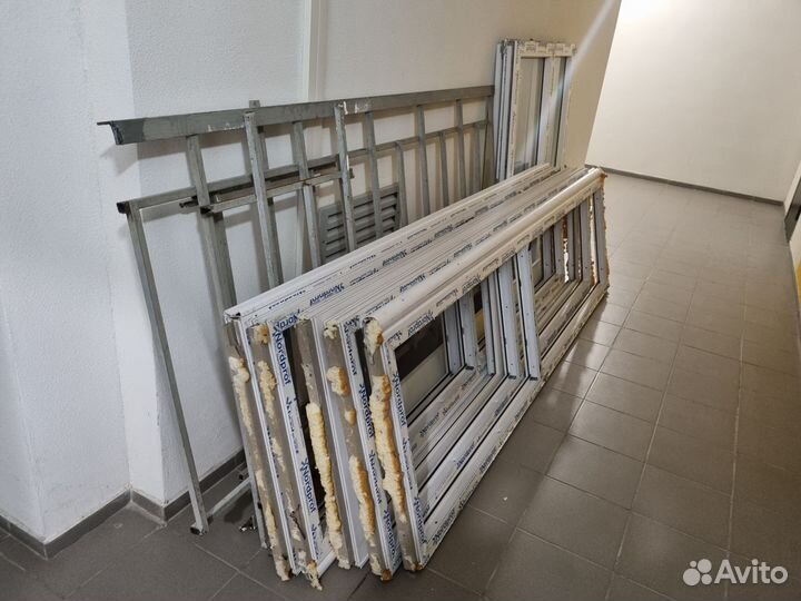 Балконные рамы пвх бу