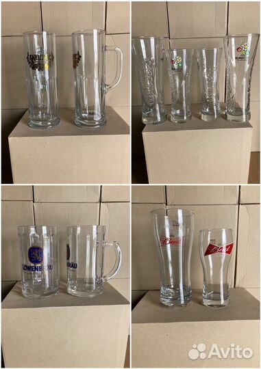 Пивные бокалы и кружки новые