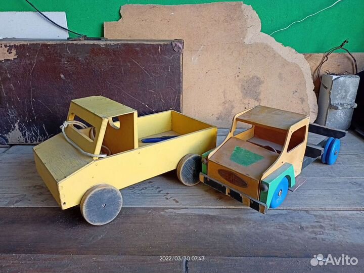 Большие Старинные деревянные игрушки