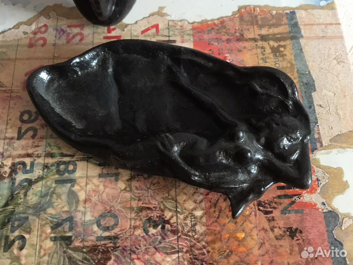 Пепельница девушка силумин