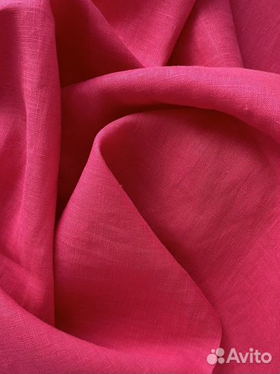 Ткань лён / льняная ткань/ яркий лён