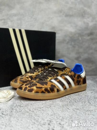 Кроссовки Adidas Samba Wales Bonner Pony Leopard