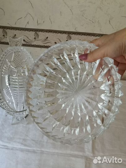 Ваза для фруктов хрусталь СССР
