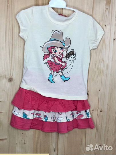 Костюм Pelican футболка и юбка (2, 4 и 5 лет)