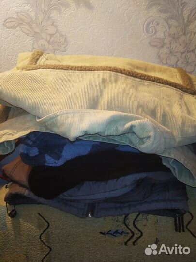 Теплые фирменные вещи на мальчика пакетом 140 см