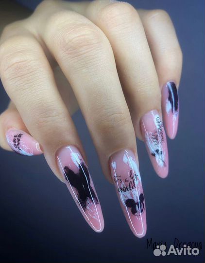 Маникюр гель-лак наращивание
