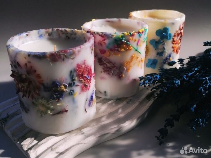 Ботаническая свеча с ароматом