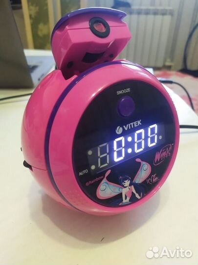 Детские радио часы будильник Vitek