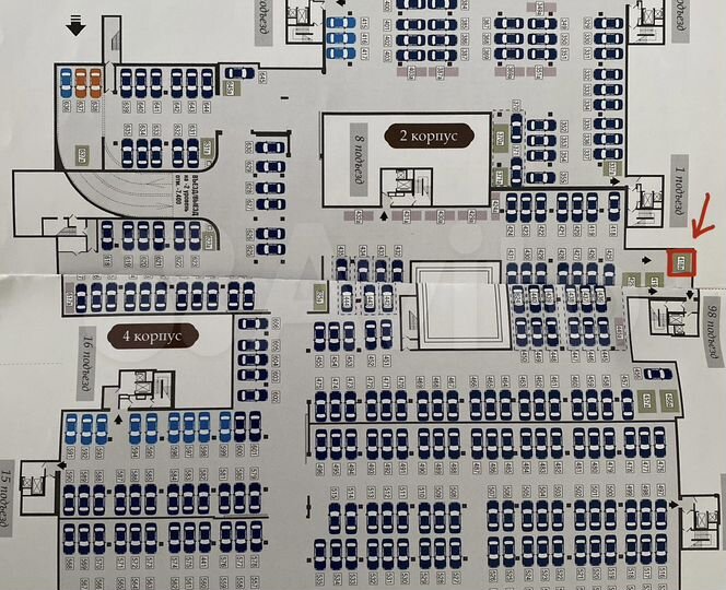 Машиноместо, 10 м²