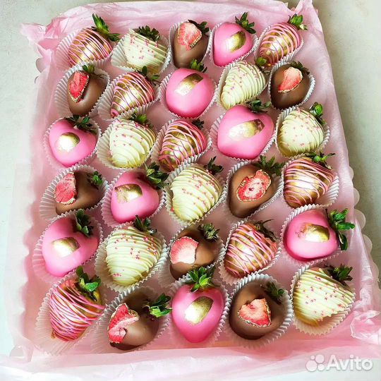 Клубника в шоколаде, бокс Дива