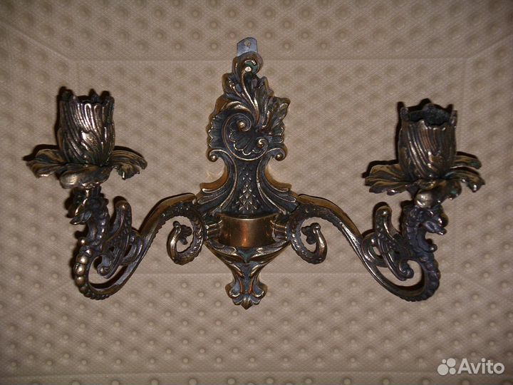 Два бронзовых подсвечника