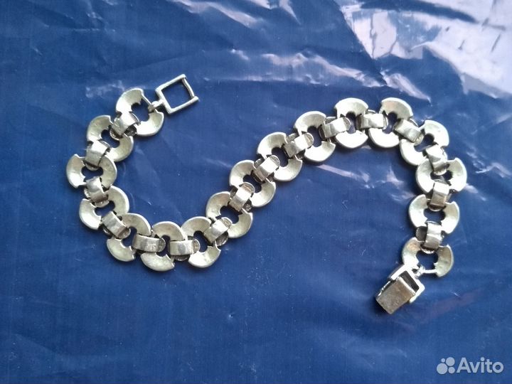 Серебряный браслет с марказитами