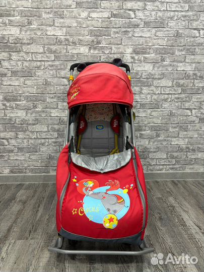 Детские санки коляска ника