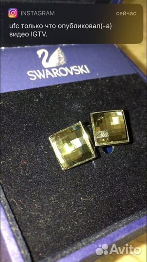 Запонки Swarovski