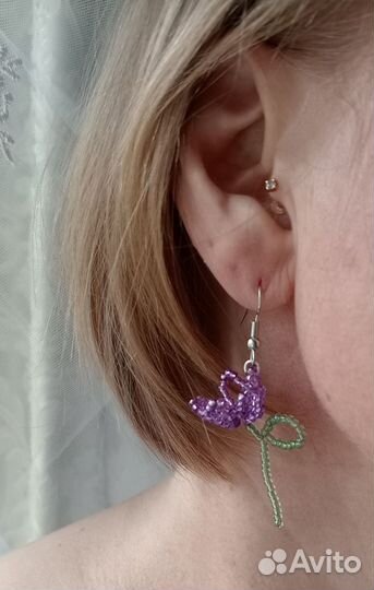 Серьги из бисера