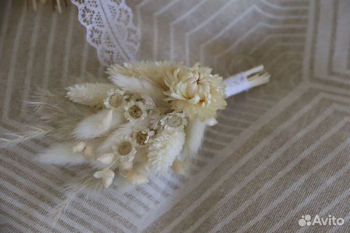 Свадебный букет из сухоцветов